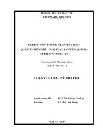 Nghiên cứu thành phần hóa học quả cây hồng bì (clausena lansium (lour ) skeels) ở nghệ an ( năm 2014)