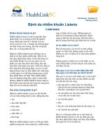 Bệnh do nhiễm khuẩn Listeria