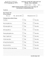 Phiếu đánh giá đê cương luận văn thạc sĩ (Trường đại học Lạc Hồng)