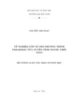 Về nghiệm xấp xỉ cho phương trình parabolic nửa tuyến tính ngược thời gian