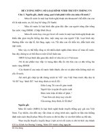 Đề cương Môn Một Số Loại Hình Nghệ Thuật Biểu Diễn Việt Nam