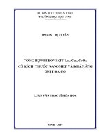 Tổng hợp perovskit la0,7ca0,3coo3 có kích thước nanomet và khả năng oxi hóa co