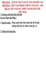bài dự thi tích hợp liên môn lịch sử việt nam từ những năm 1919 đến nay  việt nam sua chiến tranh thế giới thứu nhất