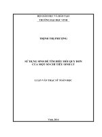 Sử dụng SPSS để tìm hiểu hồi quy đơn của một số chỉ tiêu sinh lý