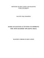 Some suggested activities to improve the 10th graders speaking skill