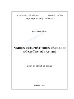 Nghiên cứu, phát triển các lược đồ chữ kí số tập thể