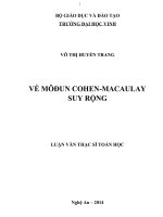 Về môđun cohen macaulay suy rộng