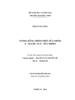 Tương đẳng nhóm trên nửa nhóm e ngược và e nửa nhóm