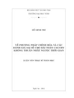 Về phương pháp chỉnh hóa và các đánh giá sai số cho bài toán cauchy không thuần nhất ngược thời gian
