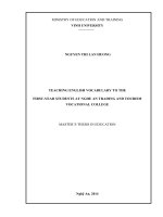 Teaching english vocabulary to the first   year students at nghe an trading and tourism vocational college