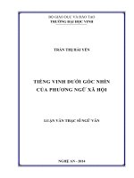 Tiếng vinh dưới góc nhìn của phương ngữ xã hội