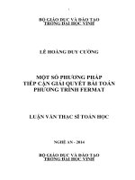 Một số phương pháp tiếp cận giải quyết bài toán phương trình fermat