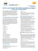 Vai Trò của Thú Nuôi Tiêu Khiển trong Bệnh của Người - Role of Pets in Human Disease