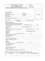 Mẫu lý lịch khoa học dành cho nghiên cứu sinh (Trường đại học Lạc Hồng)