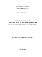 Phát triển tư duy thuật giải cho học sinh trung học phổ thông trong dạy học nội dung phương pháp tọa độ trong không gian