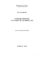 Vành địa phương và vành các tự đồng cấu