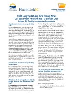 Phẩm Chất Không Khí Trong Nhà Phó Sản Khi Đốt Cháy