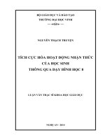 Tích cực hóa hoạt động nhận thức của học sinh thông qua dạy hình học lớp 8