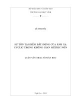 Sự tồn tại điểm bất động của ánh xạ cyclic trong không gian meetric nón