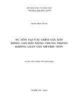 Sự tồn tại các điểm giả bất động, giả bất động chung trong không gian giả mêtric nón