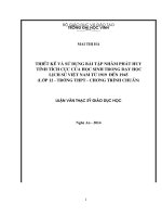 Thiết kế và sử dụng bài tập nhằm phát huy tính tích cực của học sinh trong dạy học lịch sử việt nam từ 1919 đến 1945  (lớp 12   trường THPT   chương trình chuẩn)