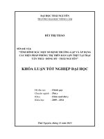 Tình hình mắc một số bệnh thường gặp và áp dụng các biện pháp phòng trị trên đàn lợn thịt tại Trại Tân Thái - Đồng Hỷ - Thái Nguyên