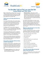 Trẻ Nhỏ và Thị Lực Của Trẻ - Young Children and Their Vision