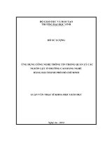 ứng dụng công nghệ thông tin trong quản lý các nguồn lực ở trường cao đẳng nghề hàng hải thành phố hồ chí minh
