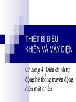 Chương 4 Điều chỉnh tự động hệ thống truyền động điện một chiều