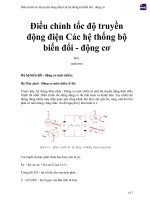 Điều chỉnh tốc độ truyền động điện các hệ thống bộ biến đổi   động cơ