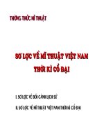 bài gảng tích hợp sơ lược vè mĩ thuật việt nam thời kì cổ đại