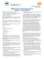 Nhiễm siêu vi trùng viêm gan C - Hepatitis C Virus Infection