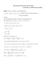 Một số bài toán tìm hằng số