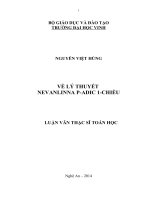 Về lý thuyết nevanlinna p adic 1 chiều