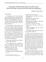 Ứng dụng phương thức quản lý chất lượng tổng thể (TQM) vào phương pháp giảng dạy trực quan