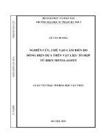 Nghiên cứu, chế tạo cảm biến đo dòng điện dựa trên vật liệu tổ hợp từ  điện Metglas PZT