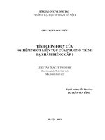 Tính chính quy của nghiệm nhớt liên tục của phương trình đạo hàm riêng cấp 1