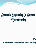 Application of Industrial Engineering in Garment field