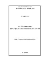 Dạy thử nghiệm môn tiếng việt lớp 2 theo mô hình trường học mới