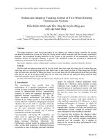 Proceedings VCM 2012_05 Điều khiển thích nghi bền vững hệ truyền động qua  một cặp bánh răng Robust and Adaptive Tracking Control of Two-Wheel-Gearing Transmission Systems