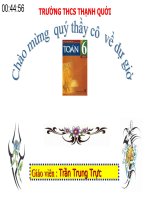 Bài giảng tia phân giác của góc môn hình 6