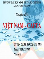 Việt Nam và các khu vực mậu dịch tự do của ASEAN với các nước. Cơ hội và thách thức đối với hoạt động Xuất nhập khẩu của Việt Nam
