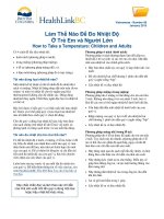 Cách Đo Thân Nhiệt Trẻ Em và Người Lớn - How to Take a Temperature Children and Adults