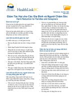 Giảm Tác Hại cho Các Gia Đình và Người Chăm Sóc