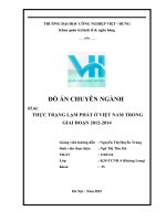 Thực trạng lạm phát ở Việt Nam trong giai đoạn 2012 – 2014