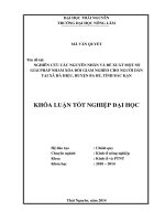Nghiên cứu các nguyên nhân và đề xuất một số giải pháp nhằm xóa đói giảm nghèo cho người dân tại xã Hà Hiệu, huyện Ba Bể, tỉnh Bắc Kạn.