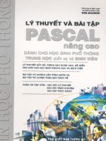 Lý thuyết và bài tập  pascal nâng cao dành cho học sinh THPT và sinh viên