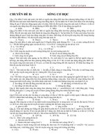 Trắc nghiệm chuyên đề sóng cơ học thpt