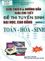 Giới thiệu và hướng dẫn giải chi tiết đề thi tuyển sinh ĐHCĐ khối b (toán hóa sinh) part 1