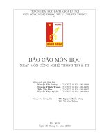 BÁO CÁO MÔN HỌC NHẬP MÔN CÔNG NGHỆ THÔNG TIN VÀ TT
